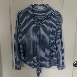 beachlunchlounge Blue and White Striped Shirt
